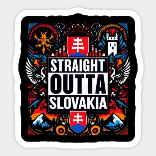 Straight Outta Slovakia Sticker